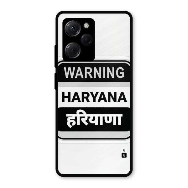 Haryana Warning Metal Back Case for Poco X5 Pro