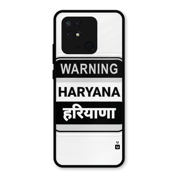 Haryana Warning Metal Back Case for Redmi 10