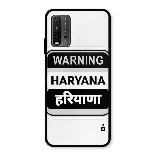 Haryana Warning Metal Back Case for Redmi 9 Power