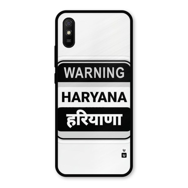Haryana Warning Metal Back Case for Redmi 9i