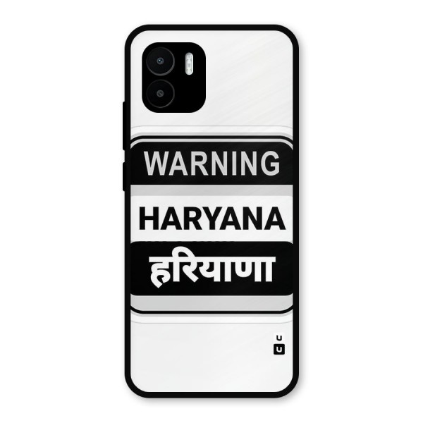 Haryana Warning Metal Back Case for Redmi A1