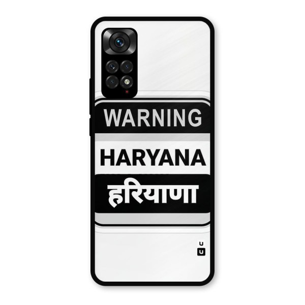 Haryana Warning Metal Back Case for Redmi Note 11