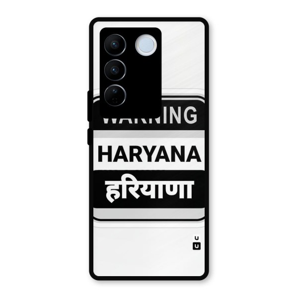 Haryana Warning Metal Back Case for Vivo V27 Pro