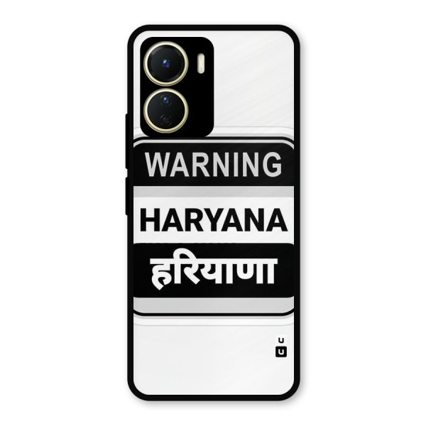 Haryana Warning Metal Back Case for Vivo Y16