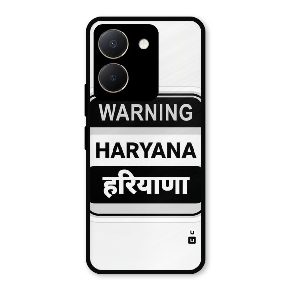 Haryana Warning Metal Back Case for Vivo Y36