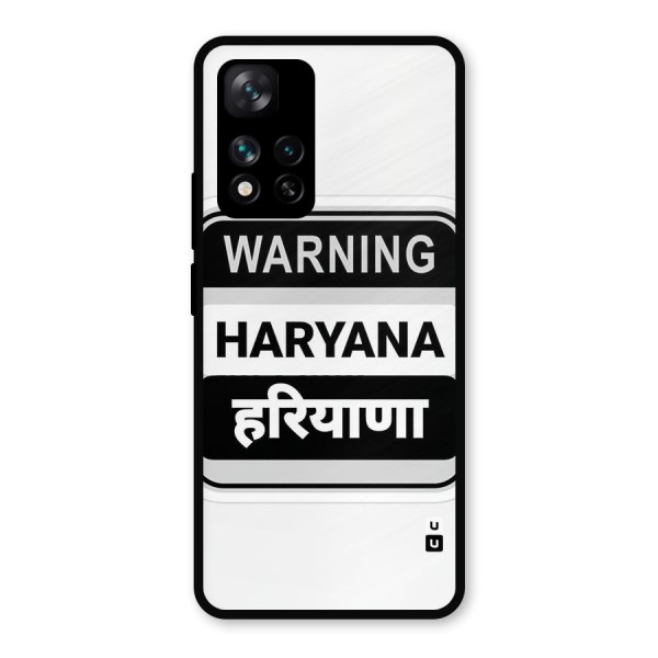 Haryana Warning Metal Back Case for Xiaomi 11i Hypercharge 5G