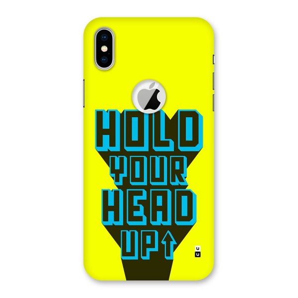 Head Up Back Case for iPhone XS Logo Cut