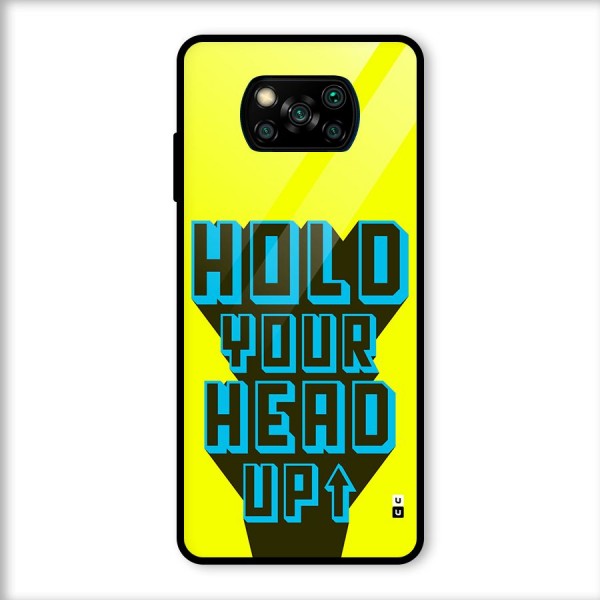 Head Up Glass Back Case for Poco X3