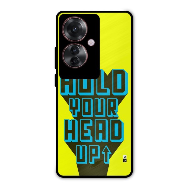 Head Up Metal Back Case for Oppo F25 Pro