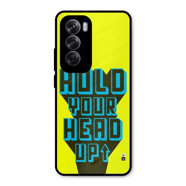 Head Up Metal Back Case for Oppo Reno12 Pro