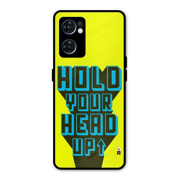 Head Up Metal Back Case for Oppo Reno7 5G