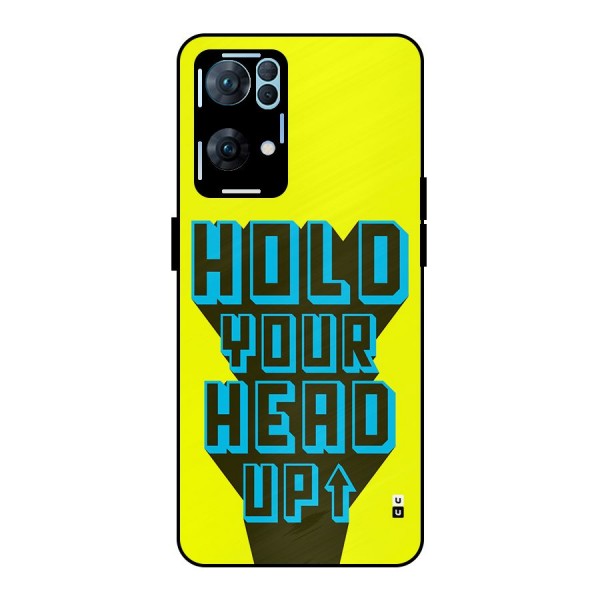 Head Up Metal Back Case for Oppo Reno7 Pro 5G