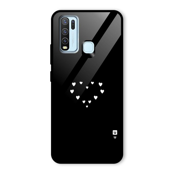 Heart of Hearts Glass Back Case for Vivo Y30