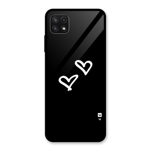 Hearts Love Glass Back Case for Galaxy A22 5G