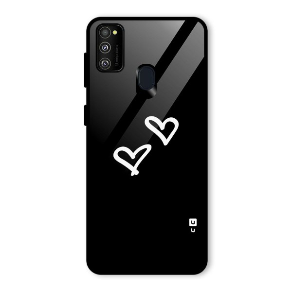 Hearts Love Glass Back Case for Galaxy M21