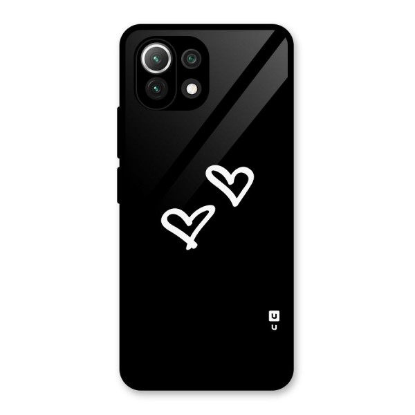 Hearts Love Glass Back Case for Mi 11 Lite