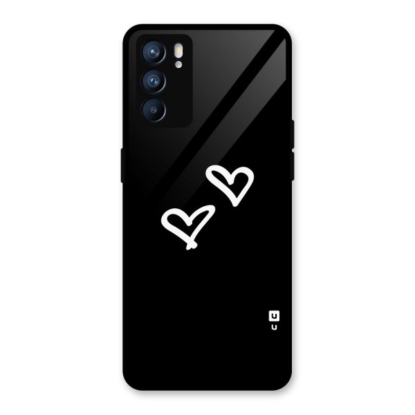 Hearts Love Glass Back Case for Oppo Reno6 5G