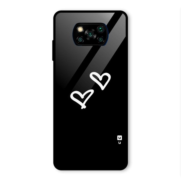 Hearts Love Glass Back Case for Poco X3 Pro