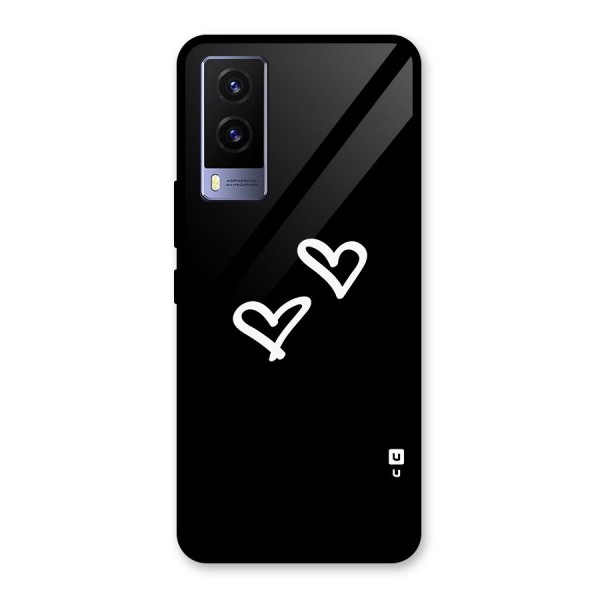 Hearts Love Glass Back Case for Vivo V21e 5G