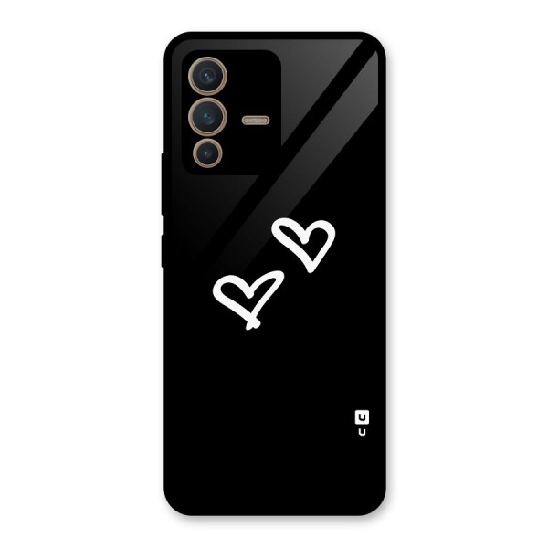 Hearts Love Glass Back Case for Vivo V23 5G