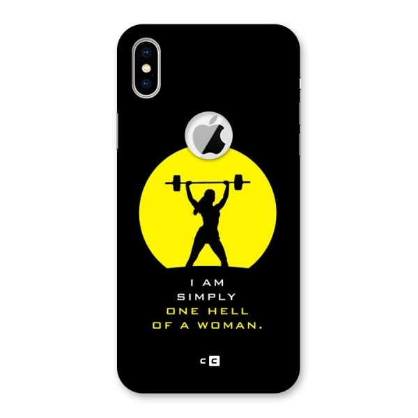 Hell Women Back Case for iPhone XS Logo Cut