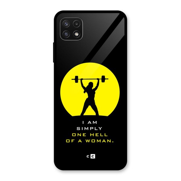 Hell Women Glass Back Case for Galaxy A22 5G