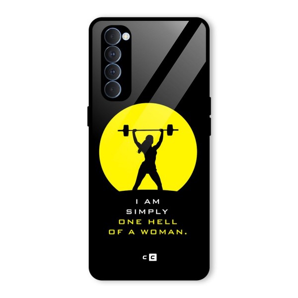 Hell Women Glass Back Case for Oppo Reno4 Pro