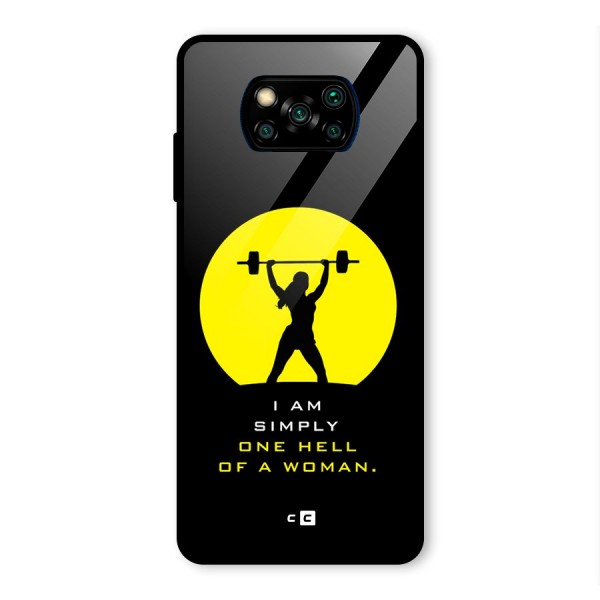 Hell Women Glass Back Case for Poco X3 Pro