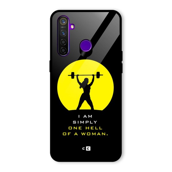 Hell Women Glass Back Case for Realme 5 Pro