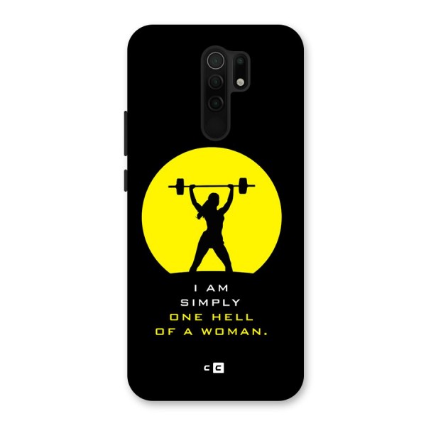 Hell Women Glass Back Case for Redmi 9 Prime