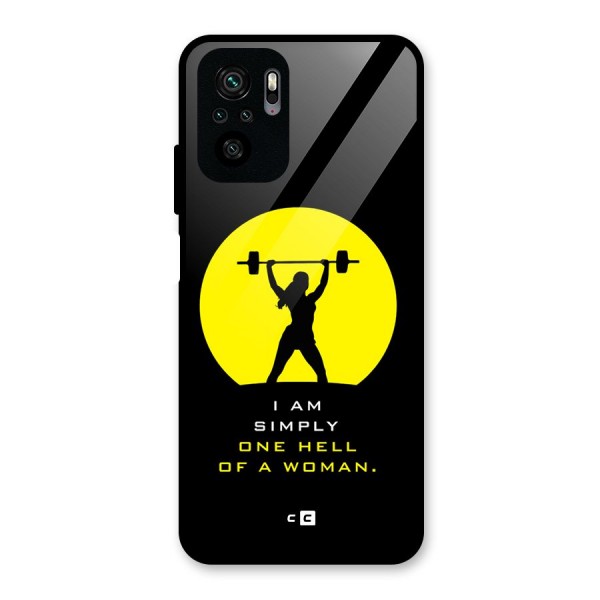 Hell Women Glass Back Case for Redmi Note 10