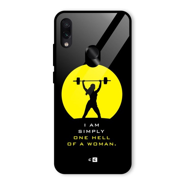 Hell Women Glass Back Case for Redmi Note 7S