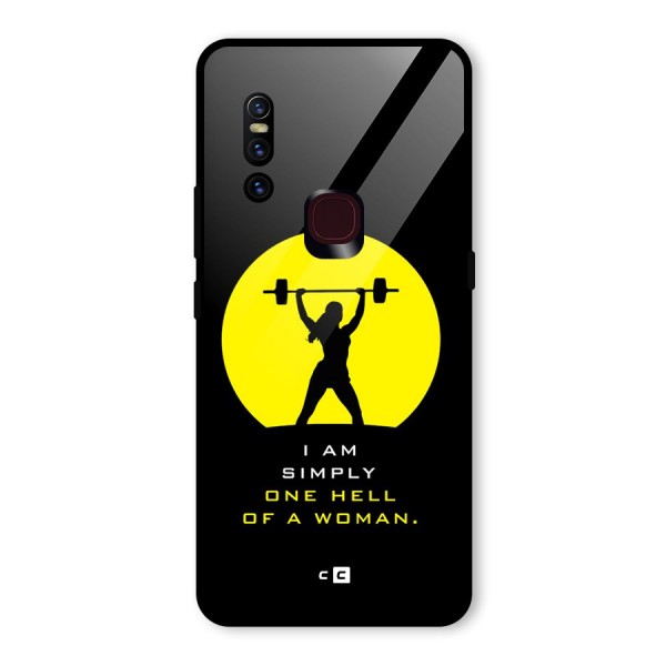 Hell Women Glass Back Case for Vivo V15