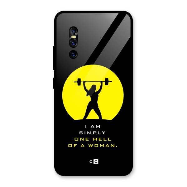 Hell Women Glass Back Case for Vivo V15 Pro