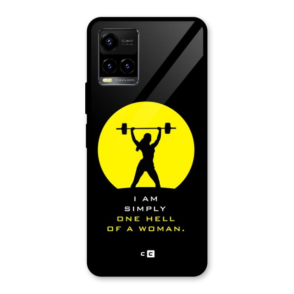 Hell Women Glass Back Case for Vivo Y21G