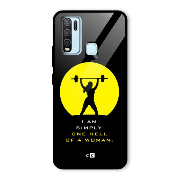 Hell Women Glass Back Case for Vivo Y30