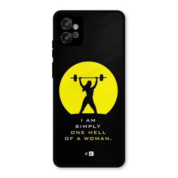 Hell Women Metal Back Case for Moto G32