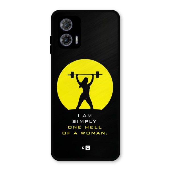 Hell Women Metal Back Case for Moto G73