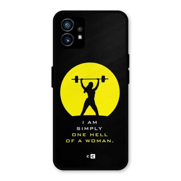 Hell Women Metal Back Case for Nothing Phone 1