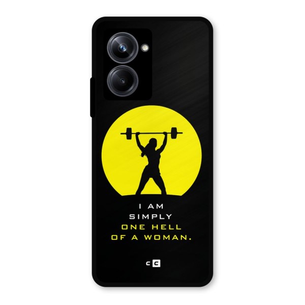 Hell Women Metal Back Case for Realme 10 Pro