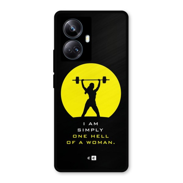 Hell Women Metal Back Case for Realme 10 Pro Plus