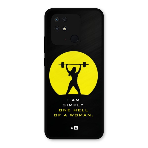 Hell Women Metal Back Case for Redmi 10