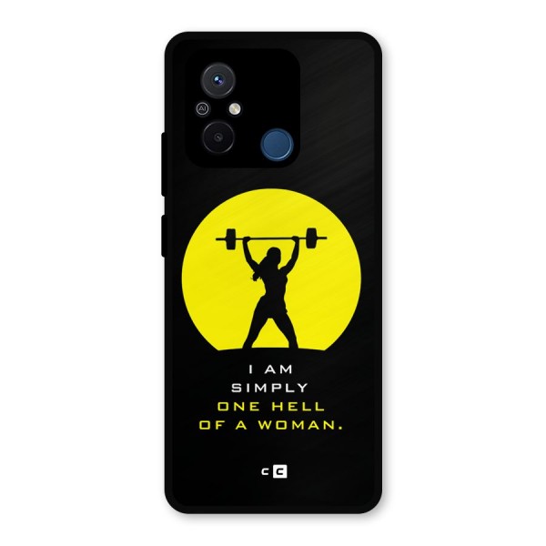 Hell Women Metal Back Case for Redmi 12C