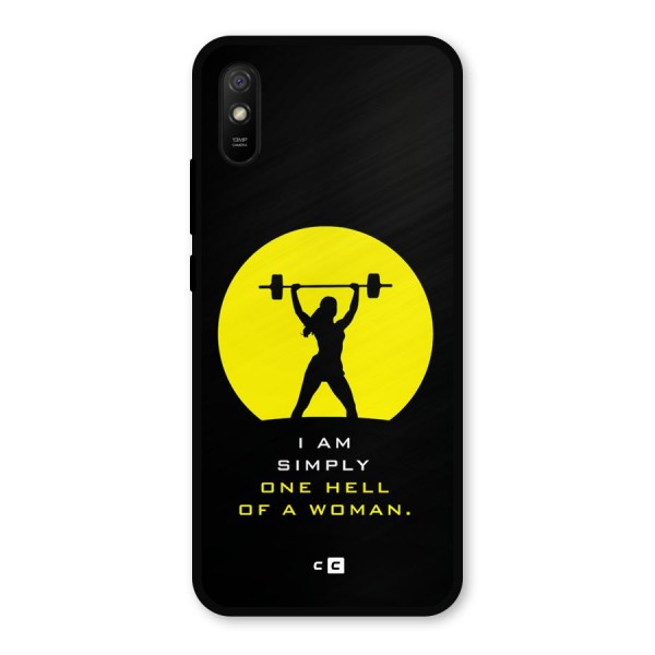 Hell Women Metal Back Case for Redmi 9i
