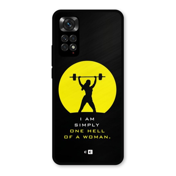 Hell Women Metal Back Case for Redmi Note 11