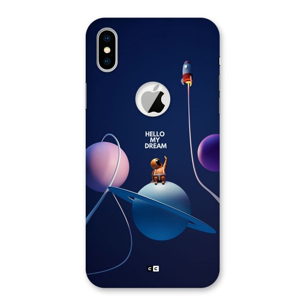 Hello My Dream Back Case for iPhone XS Logo Cut