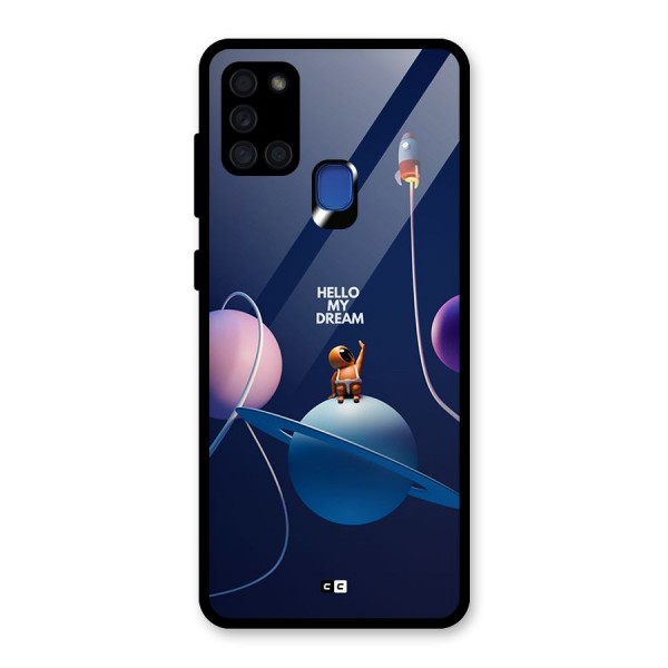 Hello My Dream Glass Back Case for Galaxy A21s