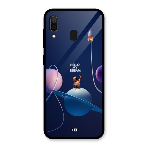 Hello My Dream Glass Back Case for Galaxy A30