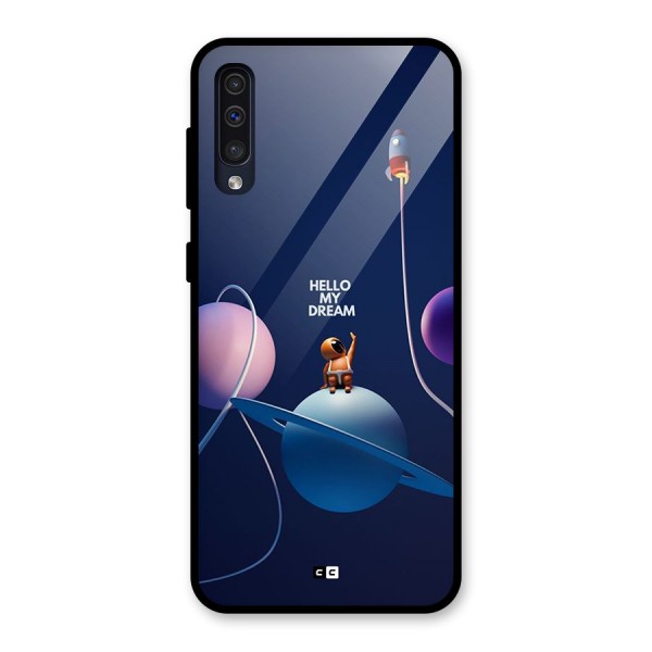 Hello My Dream Glass Back Case for Galaxy A50