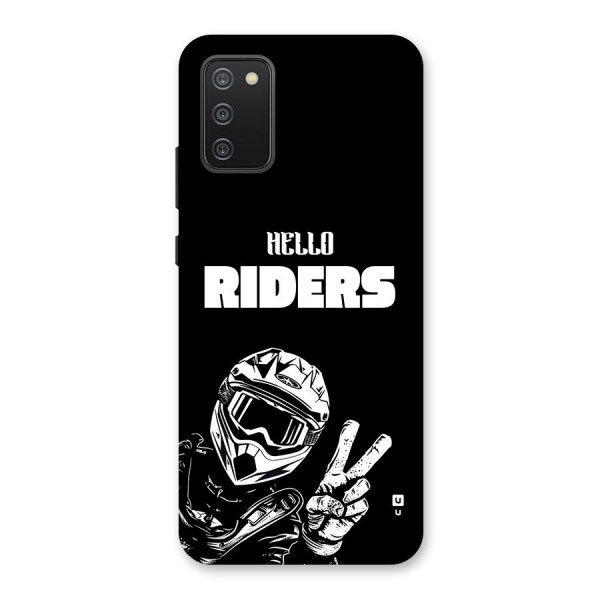 Hello Riders Back Case for Galaxy F02s